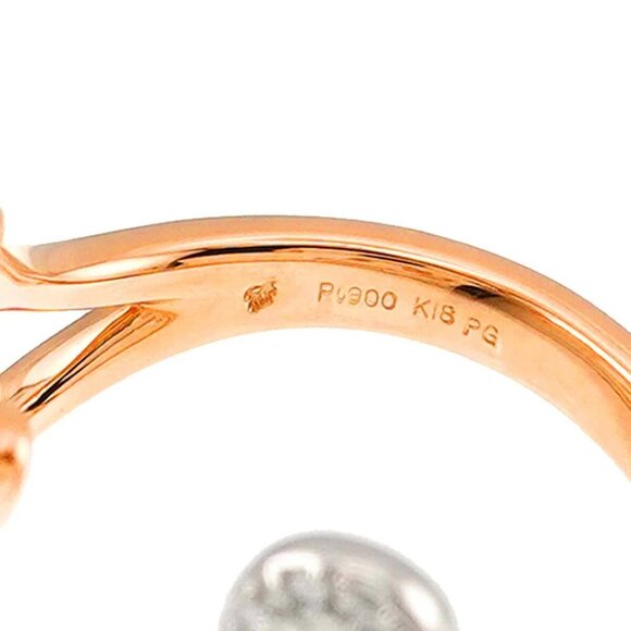 Sirena Azzurro Diamond 0.16ct Ring Pt 18K PG 750 Size6-6.25(US) 90276475 - Picture 5 of 8